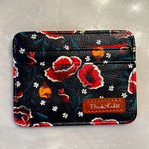 Artist inspired slim wallet in textured full grain leather wallet.